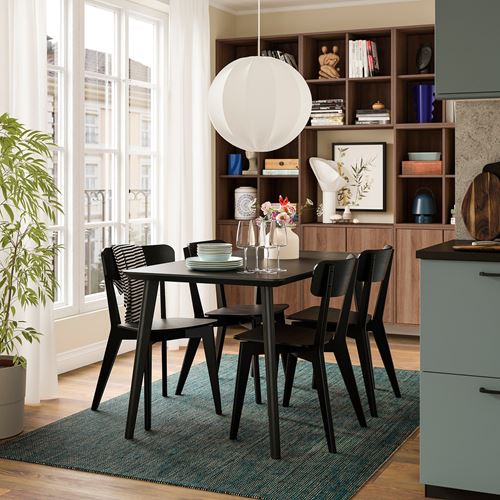IKEA - LISABO, kitchen table, black, seats 4