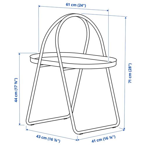 IKEA - MABARSSKAR, bahçe sehpası, beyaz