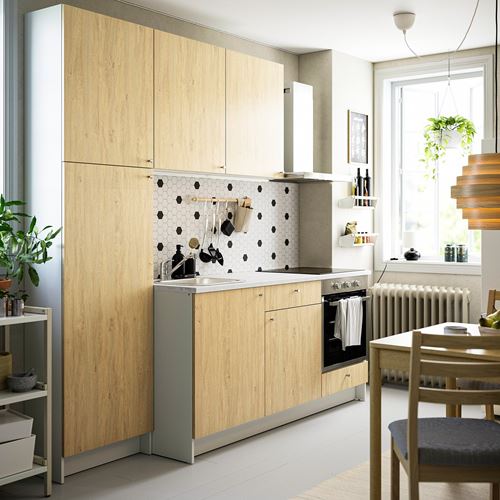 IKEA - KNOXHULT, mutfak dolabı kombinasyonu, meşe görünümlü, 240x61x220 cm