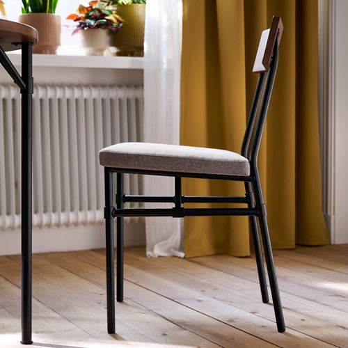 IKEA - GRÖTAN, upholstered chair, Tibbleby dark beige