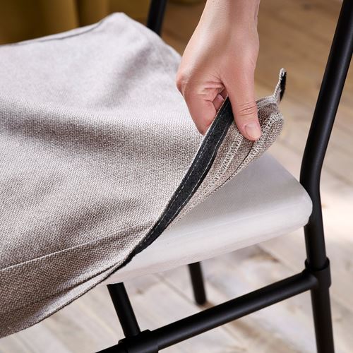 IKEA - GRÖTAN, upholstered chair, Tibbleby dark beige