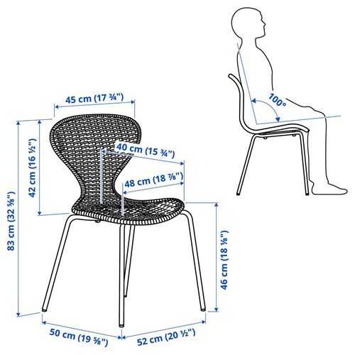 IKEA - SKALSTA, mutfak masası takımı, meşe görünümlü/açık gri/bej-rattan, 4 sandalyeli