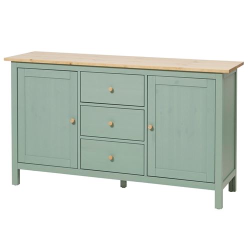IKEA - HEMNES, console, grey-green-light brown stained, 157x88 cm