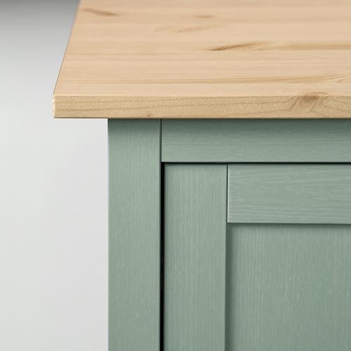 IKEA - HEMNES, console, grey-green-light brown stained, 157x88 cm
