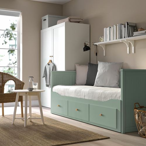 IKEA - HEMNES, day-bed, grey-green, 80x200 cm