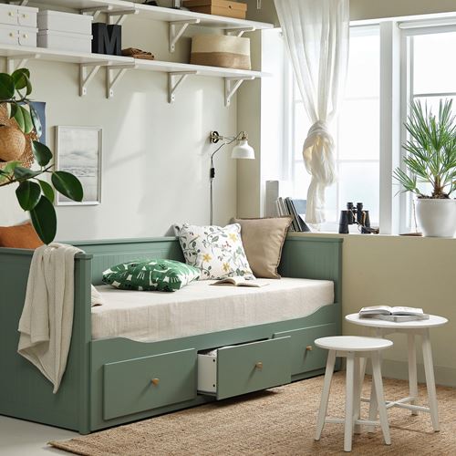 IKEA - HEMNES, day-bed, grey-green, 80x200 cm
