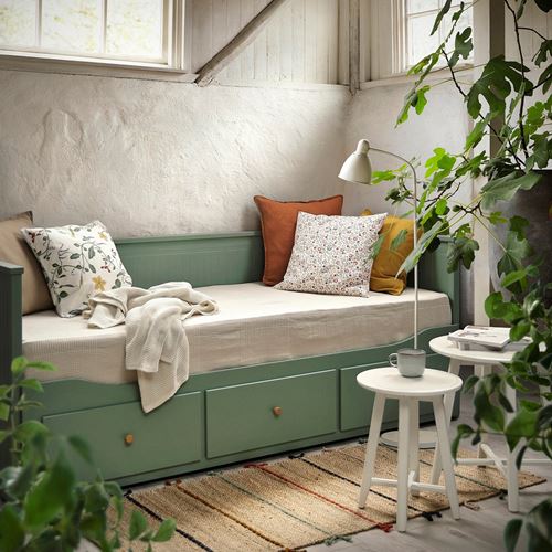 IKEA - HEMNES, day-bed, grey-green, 80x200 cm