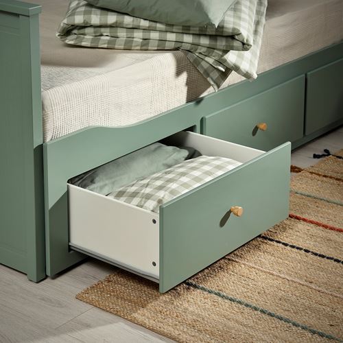 IKEA - HEMNES, day-bed, grey-green, 80x200 cm