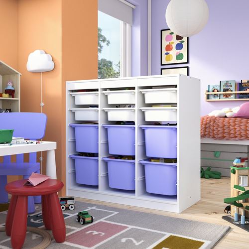 IKEA - TROFAST, storage-unit, white-lilac, 99x44x94 cm