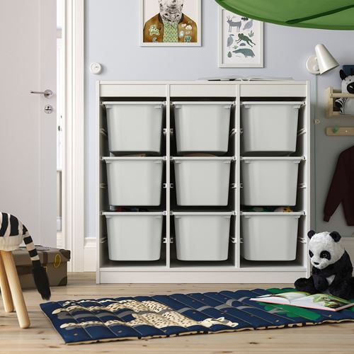 IKEA - TROFAST, storage-unit, white/grey, 99x44x94 cm