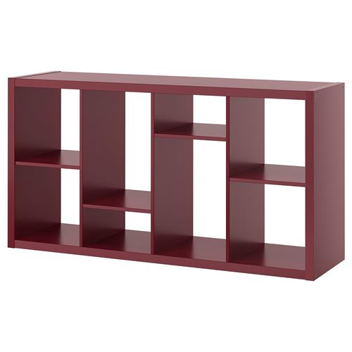 IKEA - KALLAX, open shelving unit, brown-red, 147x39x77 cm