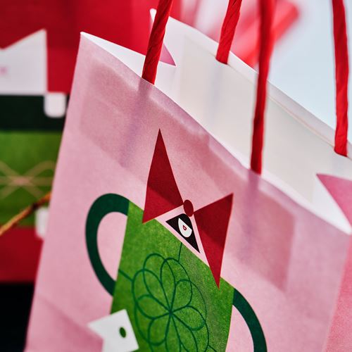 IKEA - VINTERFINT, hediye poşeti, karışık desenler, 10x10 cm