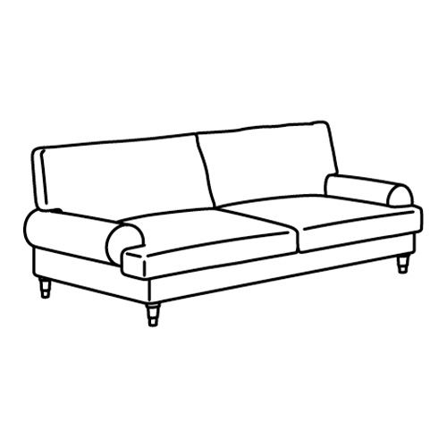 IKEA - VALNAS, cover for 2-seat frame, colourless