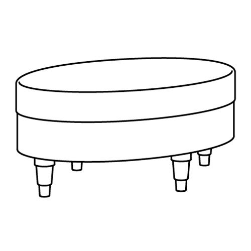 IKEA - VALNAS, footstool frame, colourless