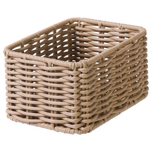 IKEA - DJURTRANARE, basket, grey/beige, 12x17x9 cm