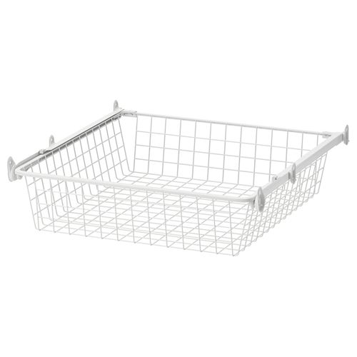 IKEA - ALTARLIDEN, metal basket with pull-out rail, white, 60x62 cm