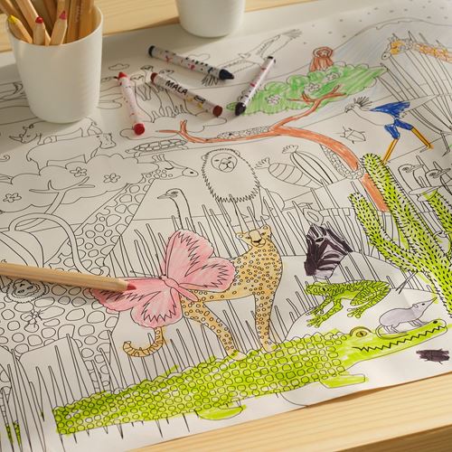 IKEA - SANDLÖPARE, rulo boyama kağıdı, beyaz, 10 m
