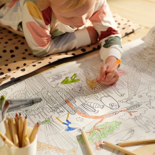 IKEA - SANDLÖPARE, rulo boyama kağıdı, beyaz, 10 m