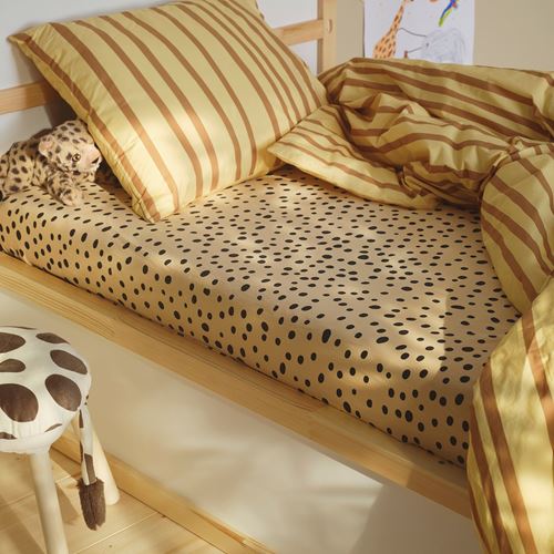 IKEA - SANDLÖPARE, lastikli çocuk çarşafı, açık kahverengi, 90x200 cm