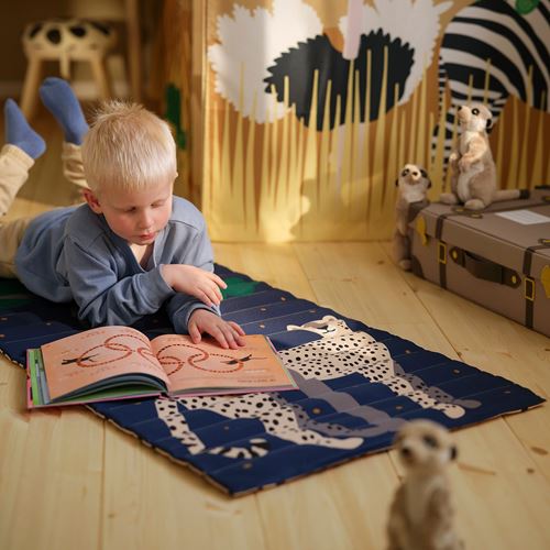 IKEA - SANDLÖPARE, kapitone mat, koyu mavi, 60x140 cm