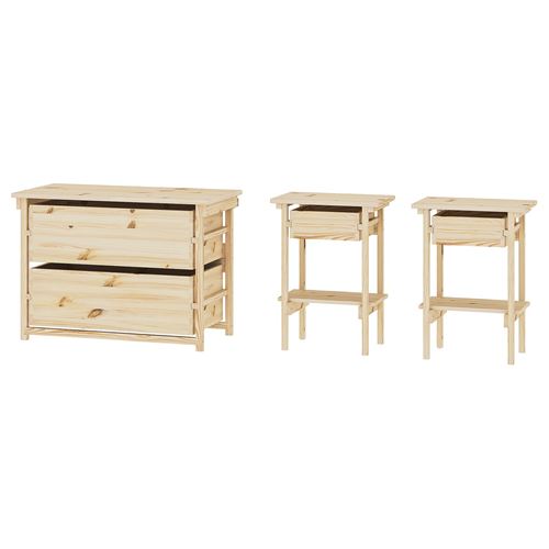 IKEA - KRONÖREN, bedroom furniture set, pine
