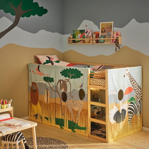 IKEA - KURA, çocuk karyola perdesi, çok renkli