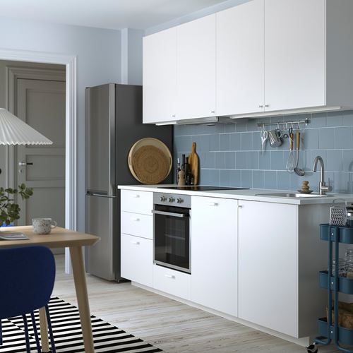IKEA - METOD, kitchen storage combination, VEDDINGE white, 246x60x227 cm