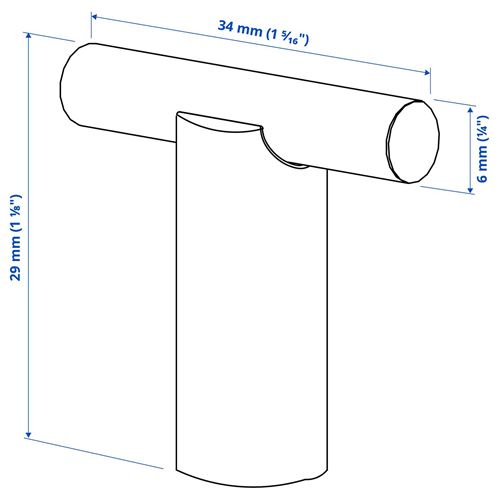 IKEA - STJARNHOV, knob, chrome-plated, 34 mm