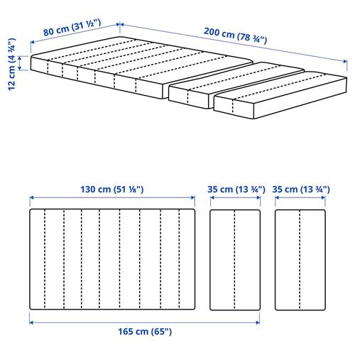 IKEA - INNERLIG, mattress for cot, 80x200 cm