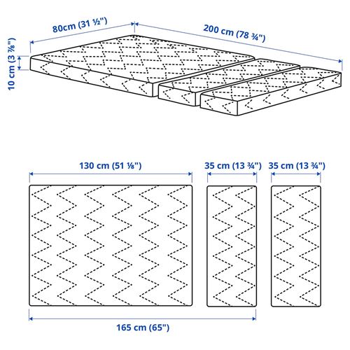 IKEA - VIMSIG, mattress for cot, 80x200 cm