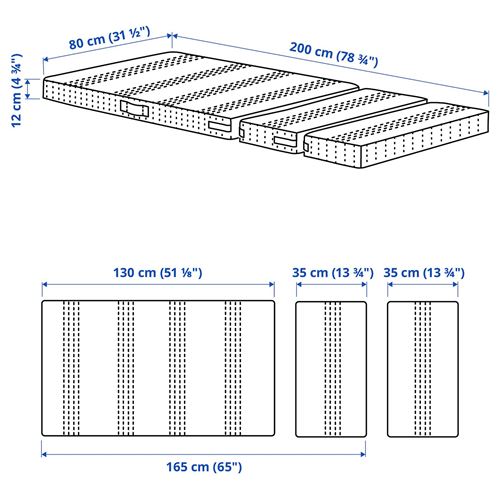 IKEA - ÖMSINT, mattress for cot, 80x200 cm