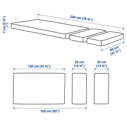 IKEA - PLUTTEN, mattress for cot, 80x200 cm