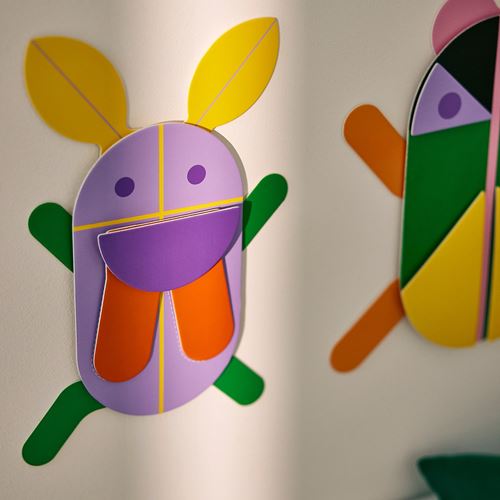 IKEA - GREJSIMOJS, duvar dekorasyonu, çok renkli