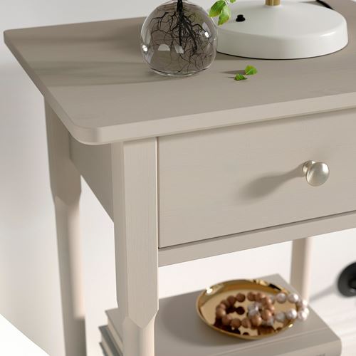 IKEA - BLASTASEN, bedside table, grey/beige, 50x37x76 cm