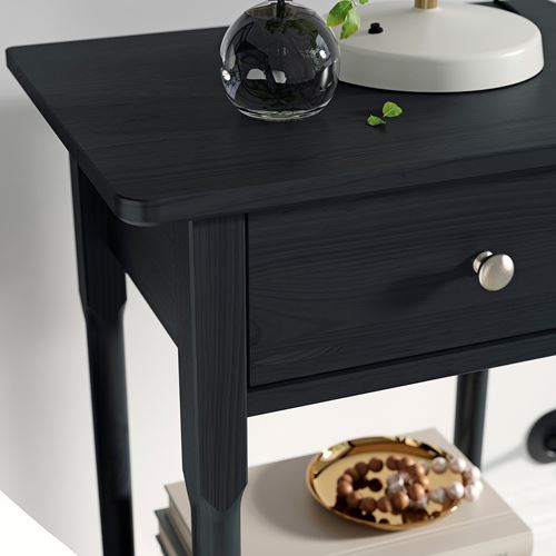 IKEA - BLASTASEN, bedside table, black, 50x37x76 cm