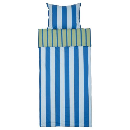IKEA - BARNDRÖM, kids' bedding set, blue/green, 150x200/50x60 cm