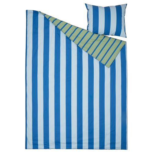 IKEA - BARNDRÖM, kids' bedding set, blue/green, 150x200/50x60 cm