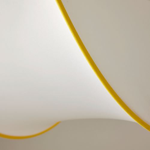 IKEA - GREJSIMOJS, pendant lamp shade, white/yellow, 45 cm