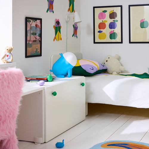 IKEA - GREJSIMOJS, çocuk masa lambası, mavi, 27x30 cm