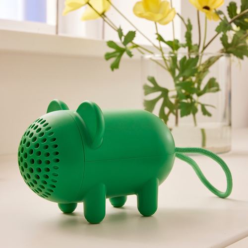 IKEA - GREJSIMOJS, taşınabilir bluetooth hoparlör, yeşil, 13x9 cm
