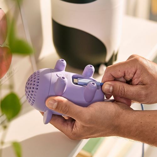 IKEA - GREJSIMOJS, portable bluetooth speaker, purple, 13x9 cm
