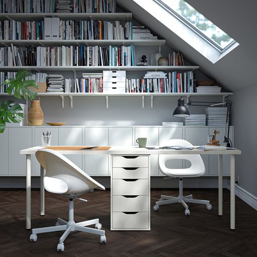 IKEA - LAGKAPTEN/ALEX, çalışma masası, beyaz, 200x60 cm
