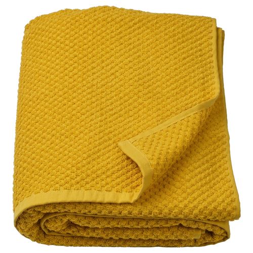 IKEA - GULVIAL, bath sheet, yellow, 100x150 cm