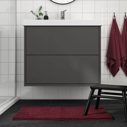 IKEA - BACKMARA, banyo paspası, koyu kırmızı, 50x80 cm