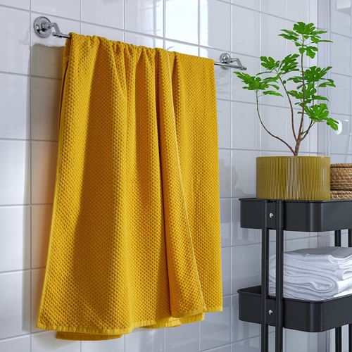 IKEA - GULVIAL, bath sheet, yellow, 100x150 cm