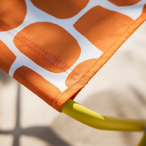 IKEA - STRANDÖN, katlanır tabure, parlak turuncu-parlak sarı