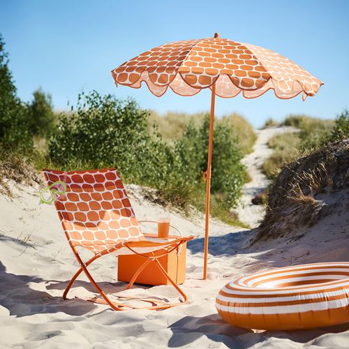 IKEA - STRANDÖN, parasol, bright orange, 140 cm