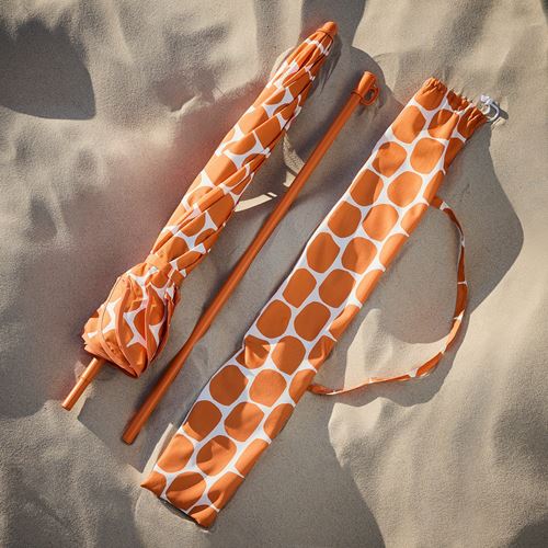 IKEA - STRANDÖN, parasol, bright orange, 140 cm