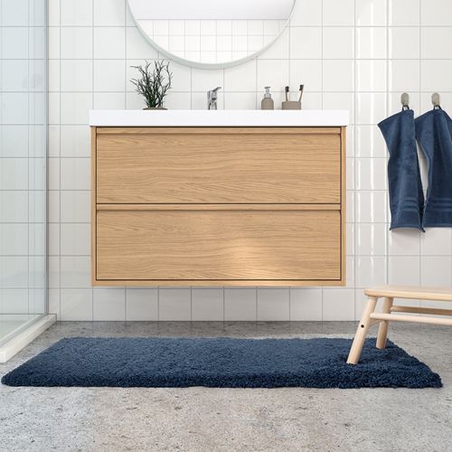 IKEA - ALMTJARN, bath mat, dark blue, 60x120 cm