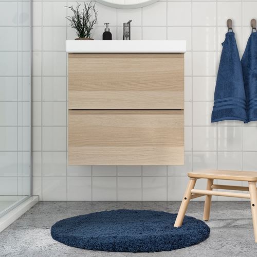 IKEA - ALMTJARN, bath mat, dark blue, 65 cm